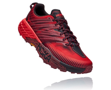 Trailove Tenisky Hoka One One Speedgoat 4 Panske Tmavo Hnede / Červené (96MQRVFEC)